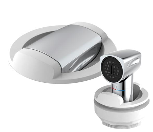 Osculati Ducha Saturn Mezclador Integrado Base Horizontal Blanco