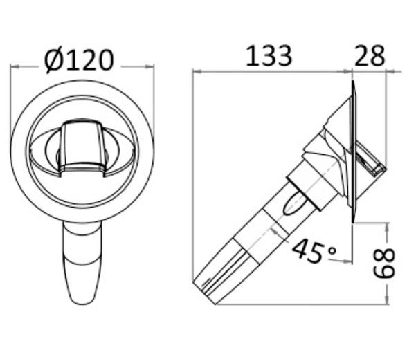 Osculati Ducha Saturn Mezclador Integrado Horizontal Cromado