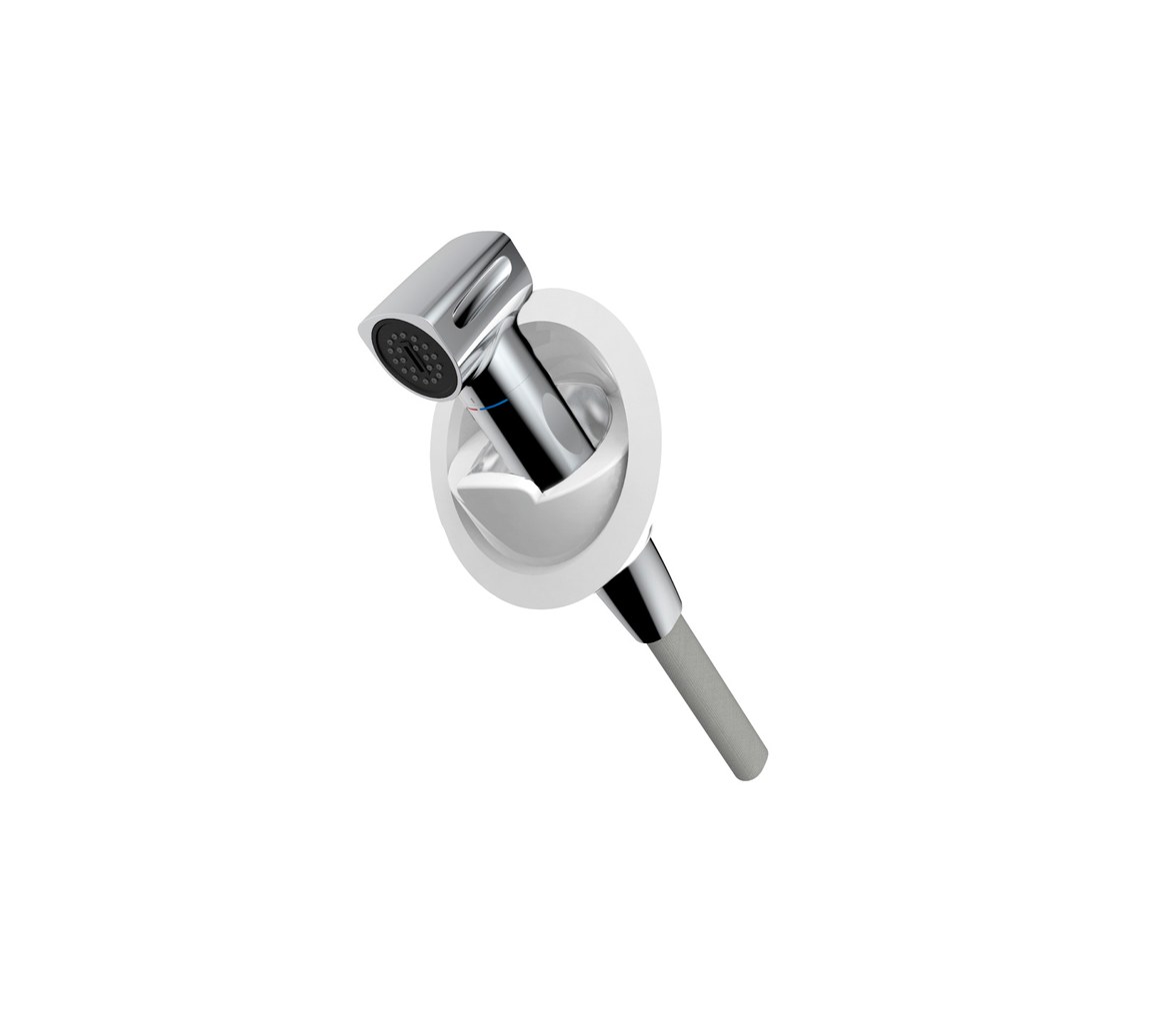Osculati Shower with Vertical Base Single Lever White