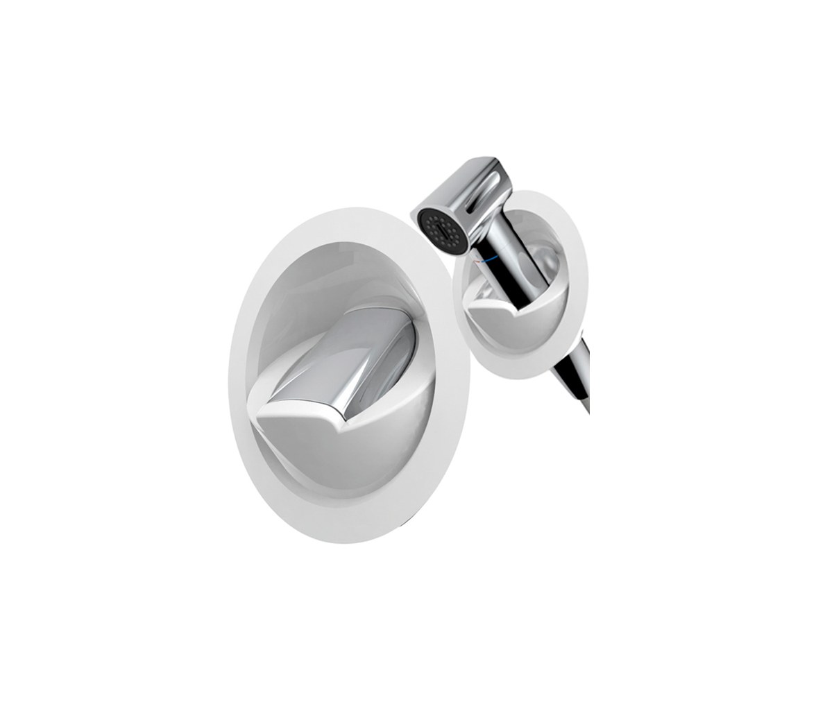 Osculati Shower with Vertical Base Single Lever White