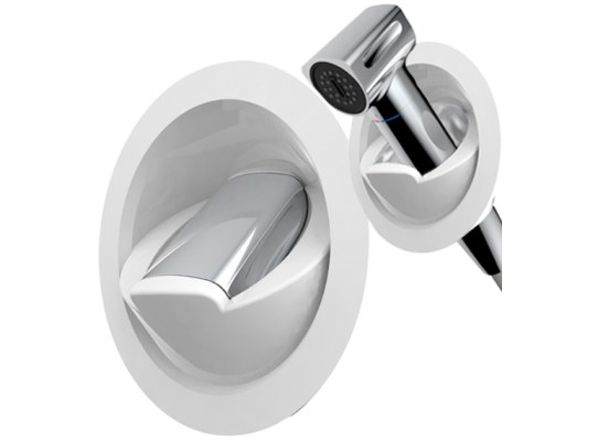 Osculati Shower with Vertical Base Single Lever White