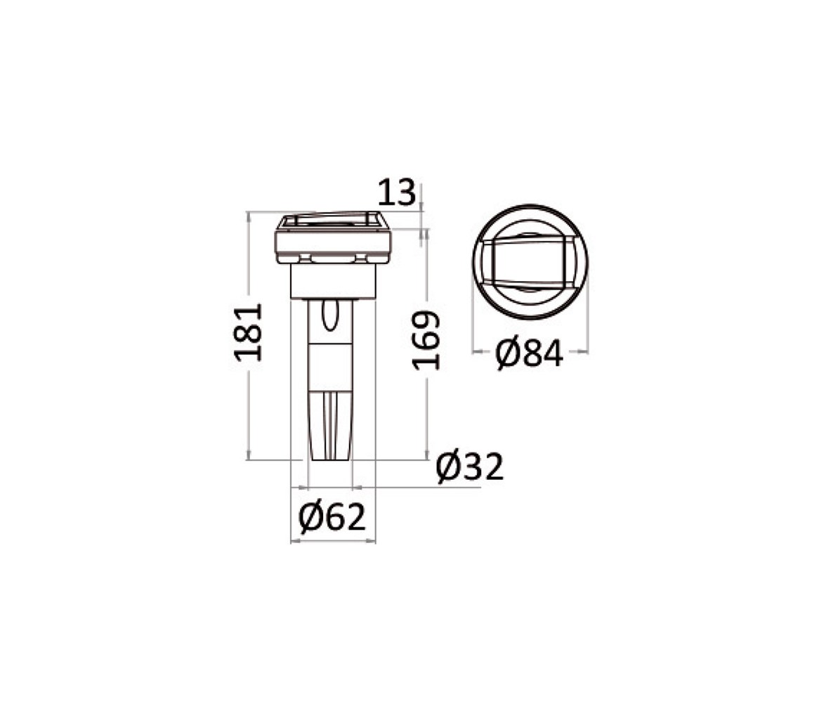 Osculati Shower with Vertical Base Single Lever White