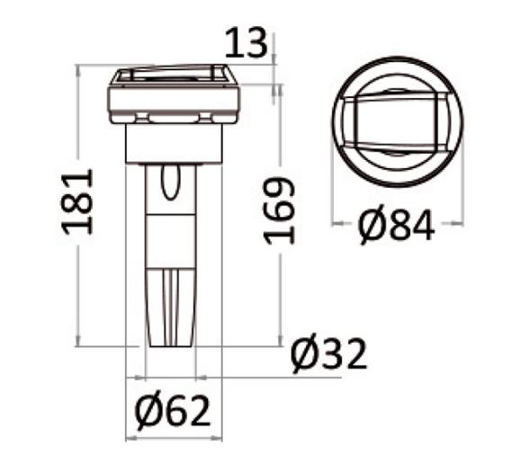 Osculati Ducha Saturn Mezclador Integrado Base Vertical Blanco