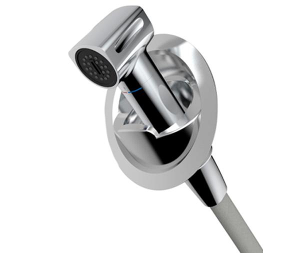 Ducha Saturn Mezclador Integrado Base Vertical Cromada