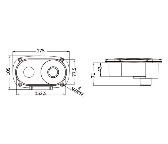 Osculati Ducha de Cubierta Elissa con Manguera