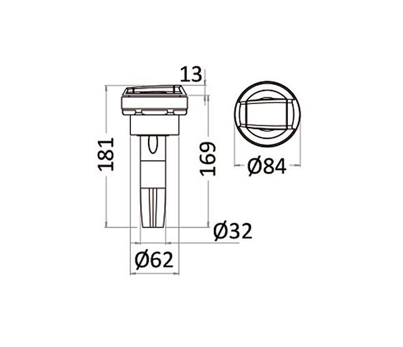 Osculati Ducha Saturn Agua Fría Base Cromada