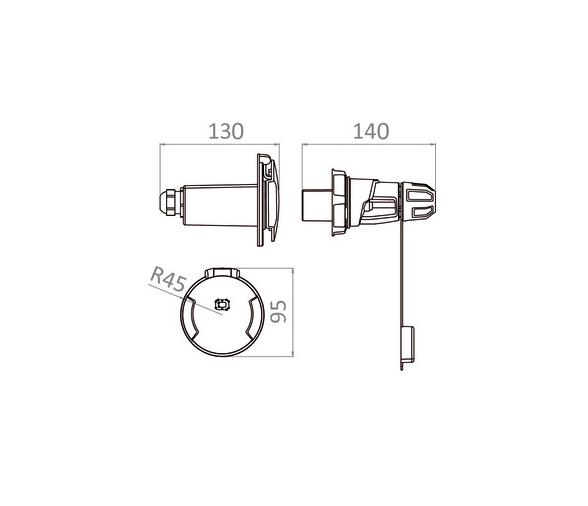 Osculati Base Enchufe Cruiser 16A - 230 V