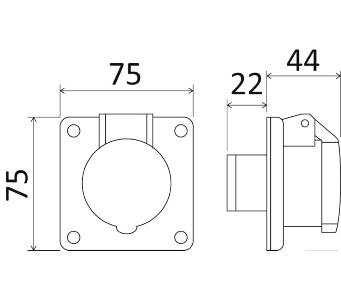 Osculati Enchufe de Pantalan 12/24v