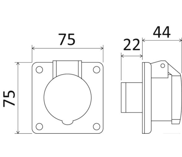 Osculati Enchufe de Pantalan 12/24v