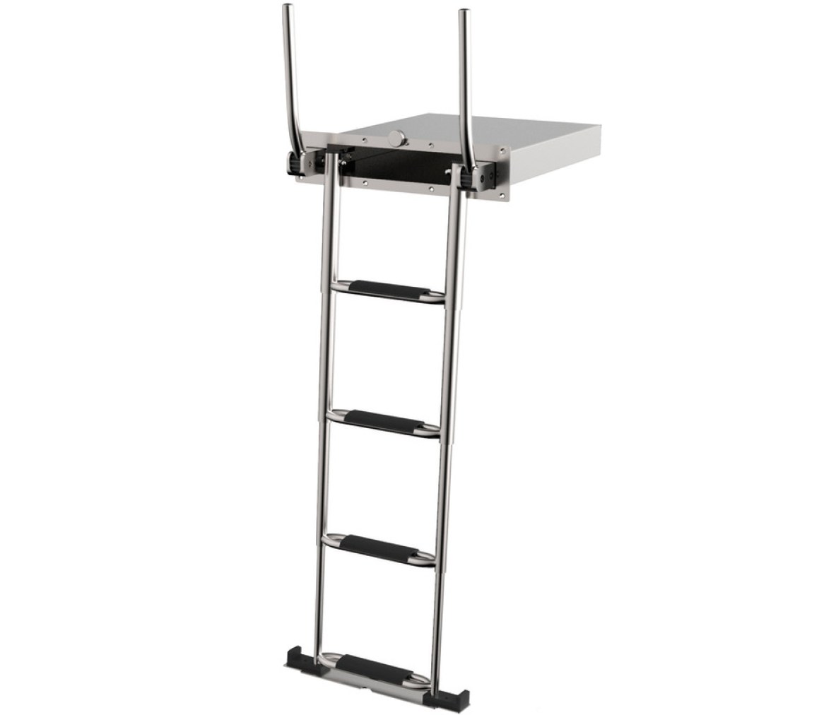 Douglas Marine EasyUp recessed telescopic ladder with handrails