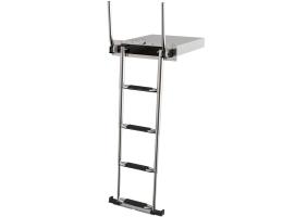 Douglas Marine Escalera telescópica empotrada EasyUp con barandillas