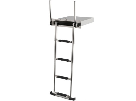 Douglas Marine Escalera telescópica empotrada EasyUp con barandillas