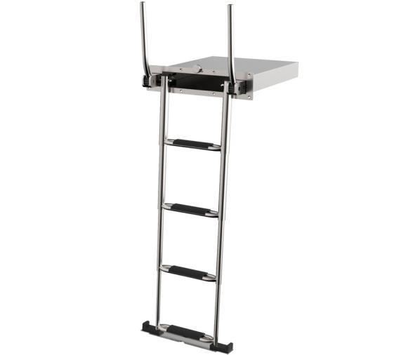 Douglas Marine Escalera telescópica empotrada EasyUp con barandillas