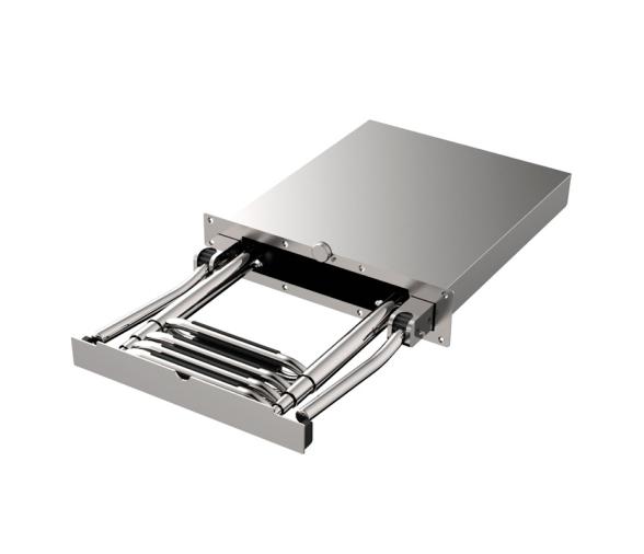 Douglas Marine Escalera telescópica empotrada EasyUp con barandillas