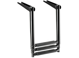 Osculati Total Black telescopic ladders for platforms (black colour)