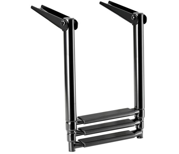 Osculati Escaleras telescópicas negro total de plataformas