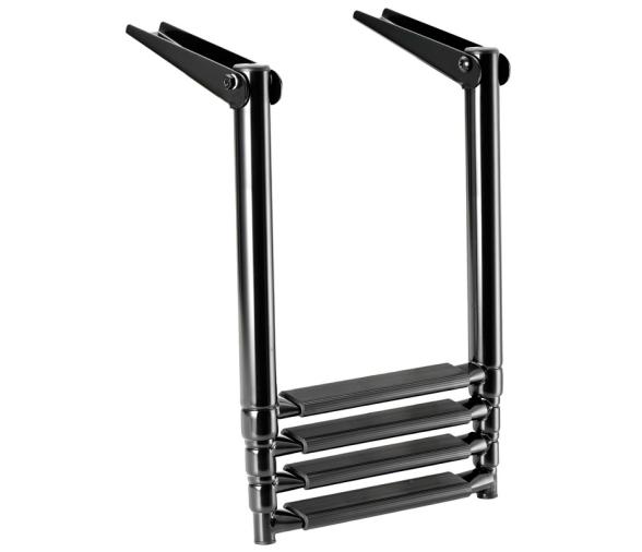 Osculati Escaleras telescópicas negro total de plataformas