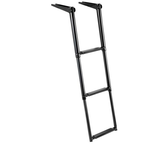 Osculati Escaleras telescópicas negro total de plataformas