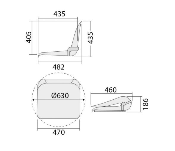 Osculati Estructura para Asiento con Respaldo Abatible