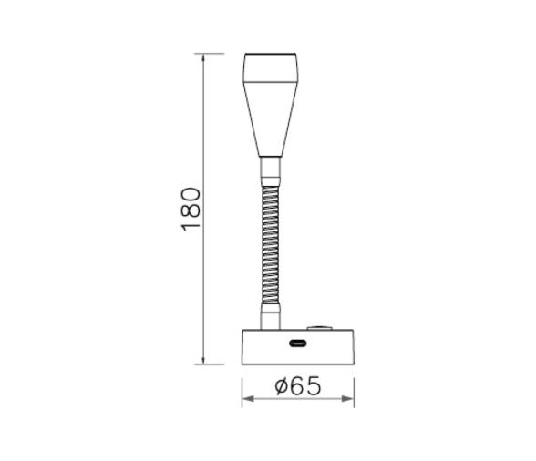 Foco LED Articulado con USB Tipo-C