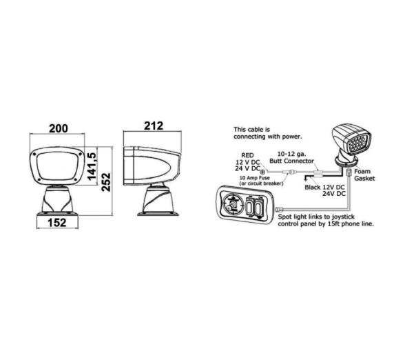 Osculati Foco LED Exterior Eléctrico