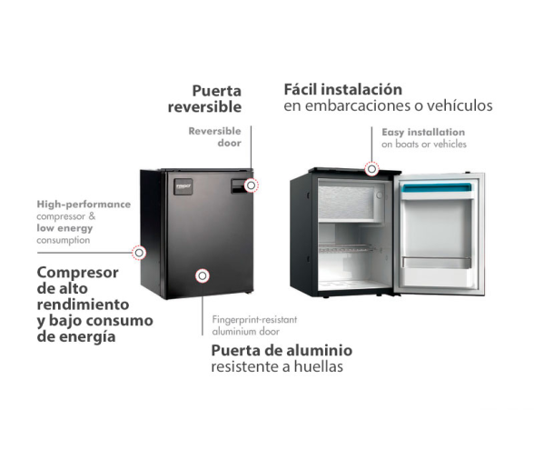 Osculati Frigo Nevera  50 l con Panel Frontal Clean Touch