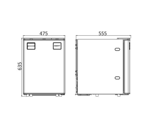 Osculati Frigo Nevera  50 l con Panel Frontal Clean Touch