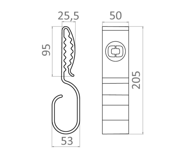 Osculati Soporte Gancho para Cabos y Cables con Cincha