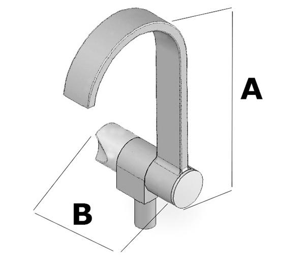 Osculati Grifo giratorio con mezclador Style agua fria