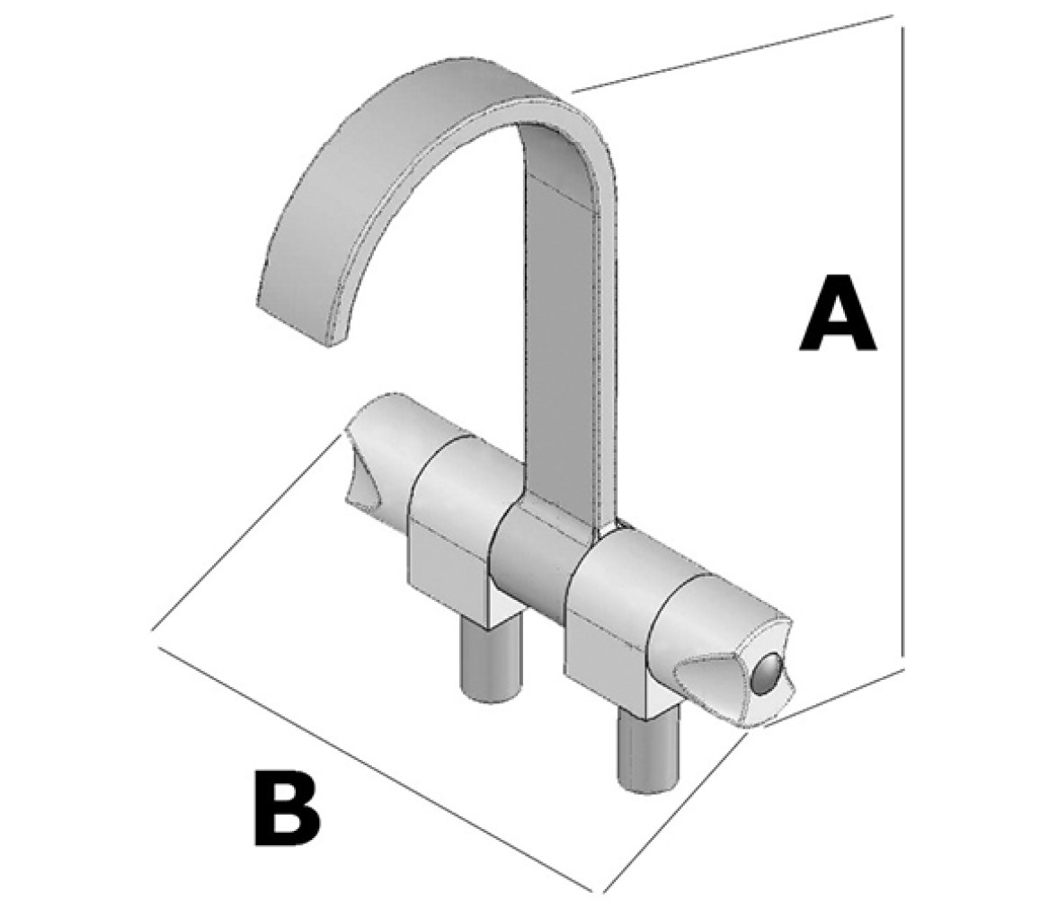Osculati Grifo giratorio con mezclador Style agua fria caliente