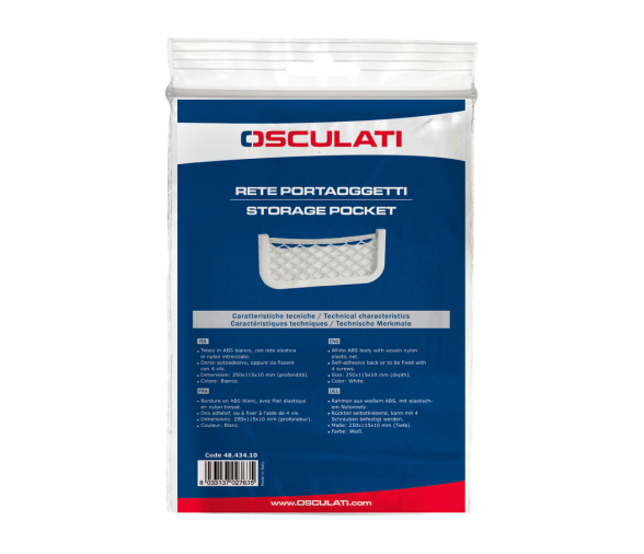 Osculati Guantera Blanca con Red 36 x 16 x 3 cm