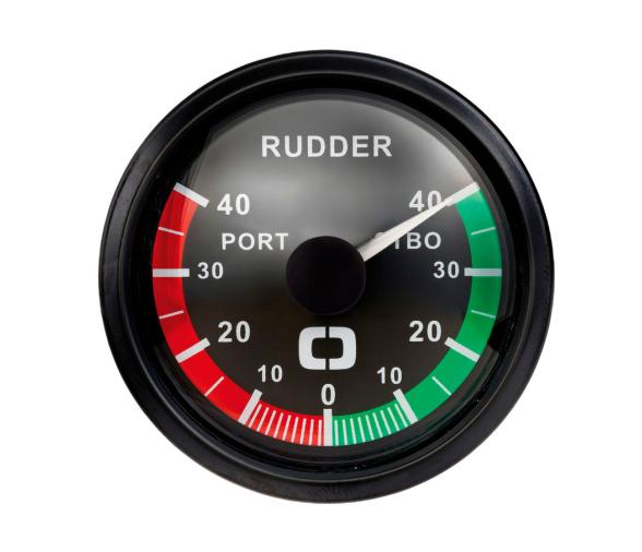 Osculati Indicador de Ángulo de Timón Negro/Negro