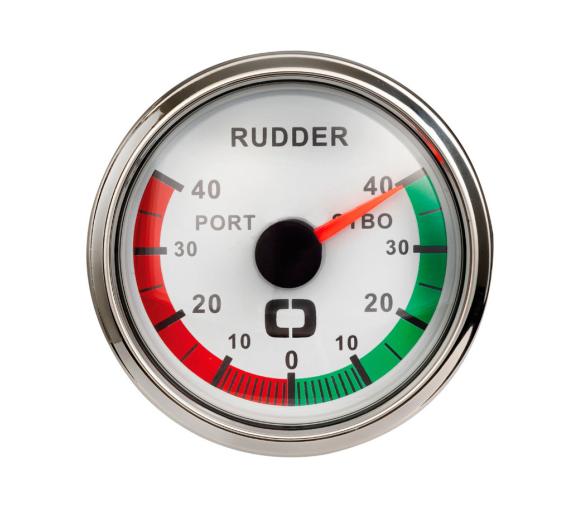 Osculati Indicador de Ángulo de Timón Blanco/Brillante