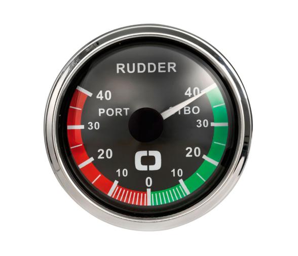 Osculati Indicador de Ángulo de Timón Negro/Brillante