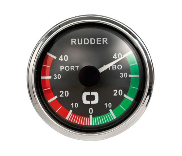 Osculati Indicador de Ángulo de Timón Negro/Brillante