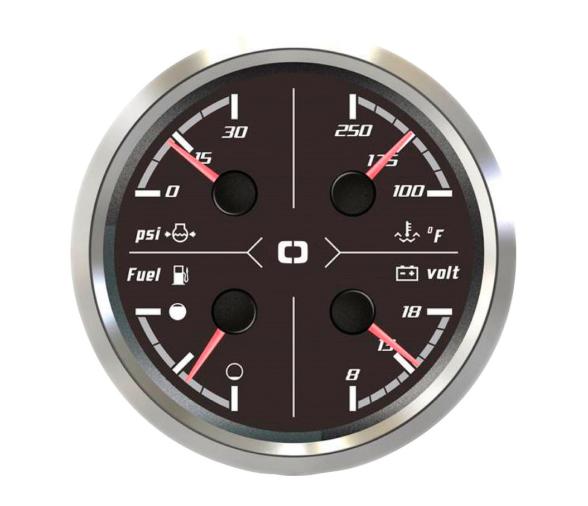 Osculati Indicador Multifunción 85 mm Negro