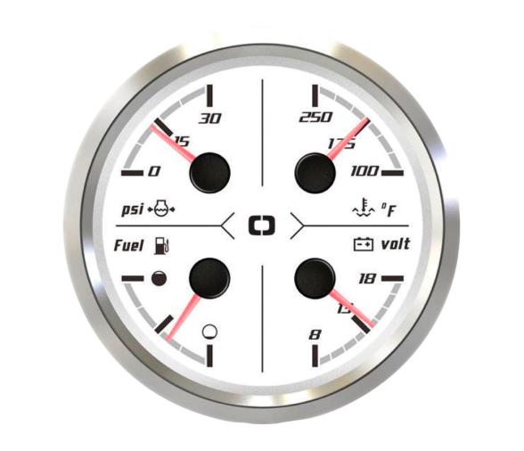 Osculati Indicador Multifunción 85 mm Blanco