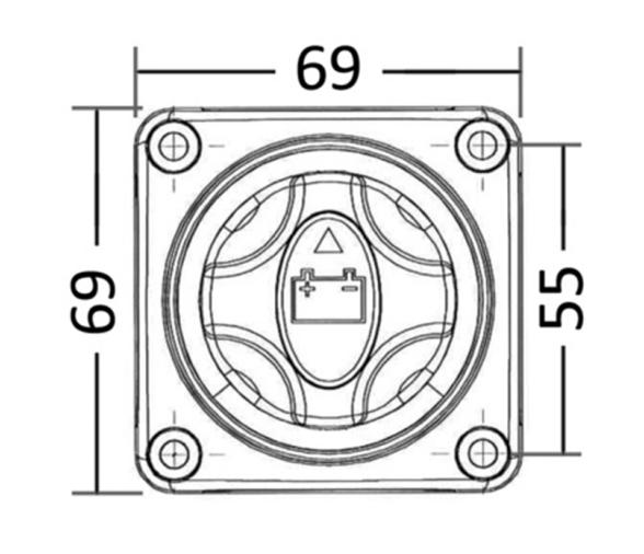 Osculati Interruptor de Batería de Superficie Llave Extraíble