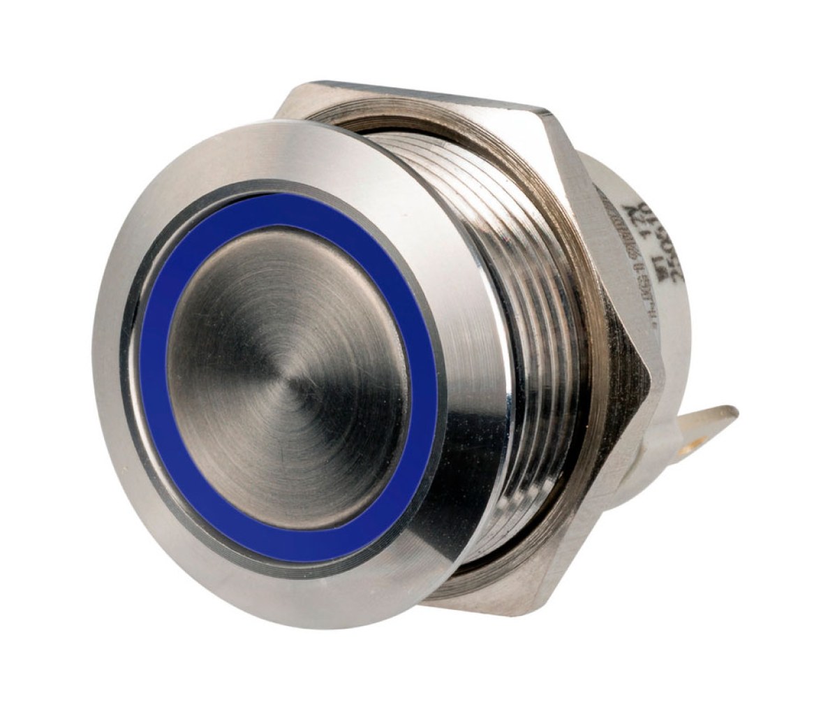Osculati Interruptor Pushpull Acero Inoxidable (ON momentáneo)-OFF 12/24V 20A