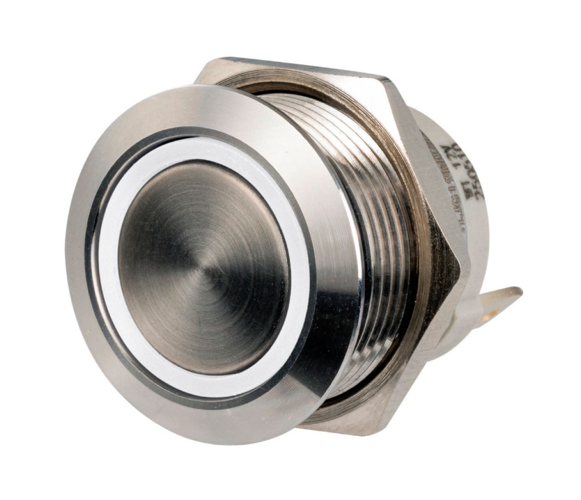 Osculati Interruptor Pushpull Acero Inoxidable (ON momentáneo)-OFF 12/24V 20A