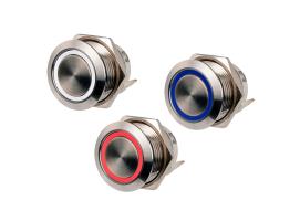 Osculati Interruptor Pushpull Acero Inoxidable ON-OFF 12/24V 20A