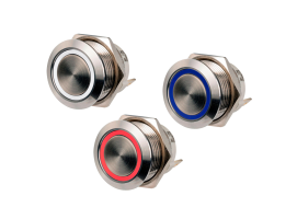 Osculati Interruptor Pushpull Acero Inoxidable (ON momentáneo)-OFF 12/24V 20A