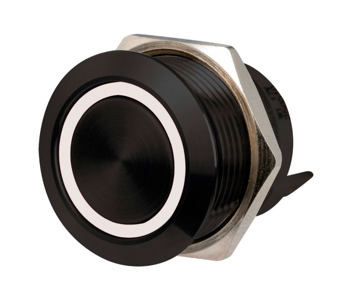 Osculati Interruptor Pushpull Acero Inoxidable (ON)-OFF 12/24V 20A Negro RBW