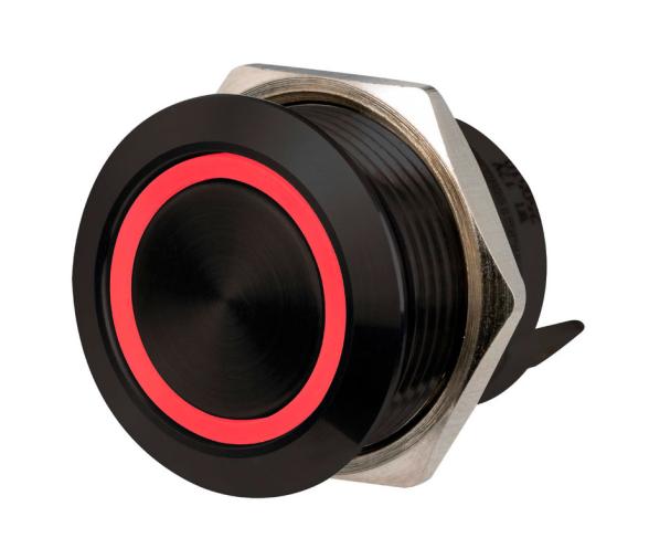 Osculati Interruptor Pushpull Acero Inoxidable ON-OFF 12/24V 20A Negro RBW