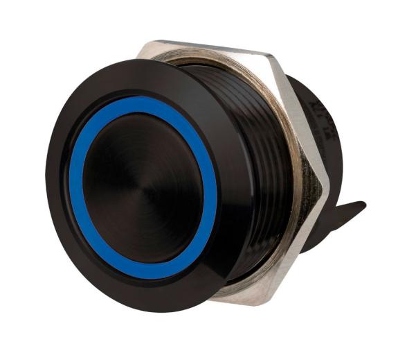 Osculati Interruptor Pushpull Acero Inoxidable ON-OFF 12/24V 20A Negro RBW