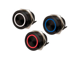 Osculati Interruptor Pushpull Acero Inoxidable (ON)-OFF 12/24V 20A Negro RBW