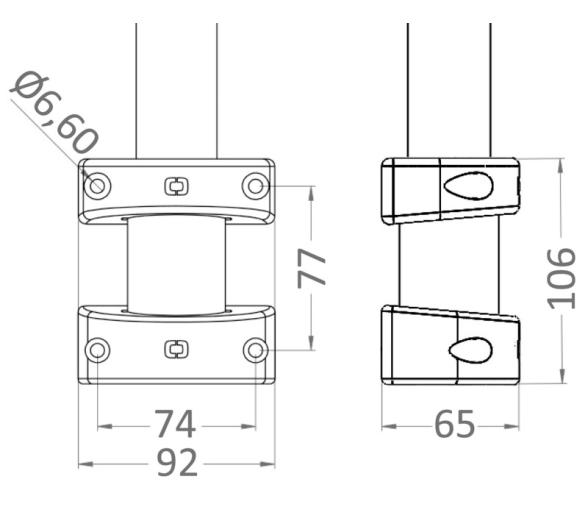 Osculati Kit de Soporte para Toldo Bimini