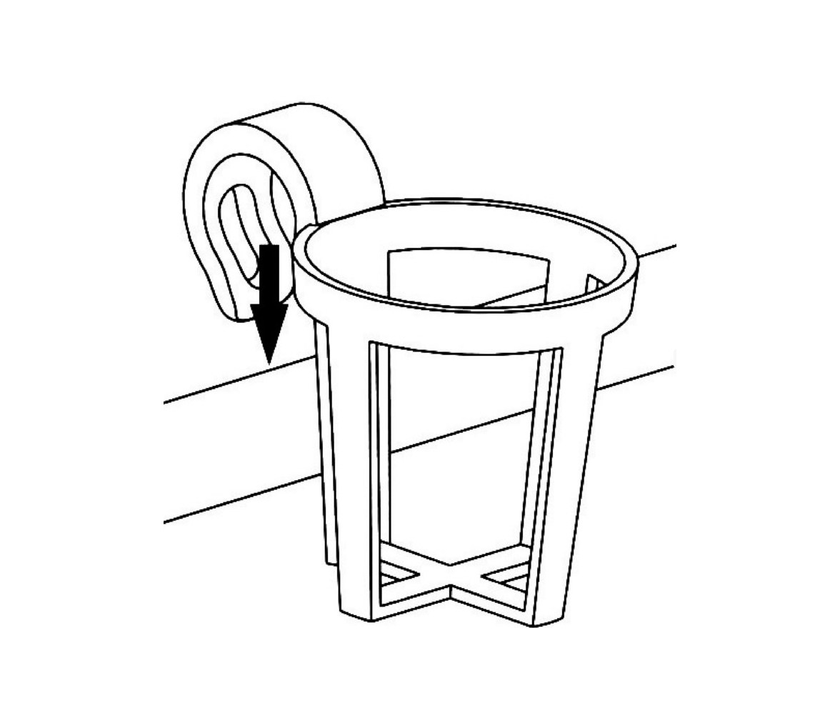 Osculati Plastic Universal Glass Holder for Snap-in Mounting on Pulpits and Hand