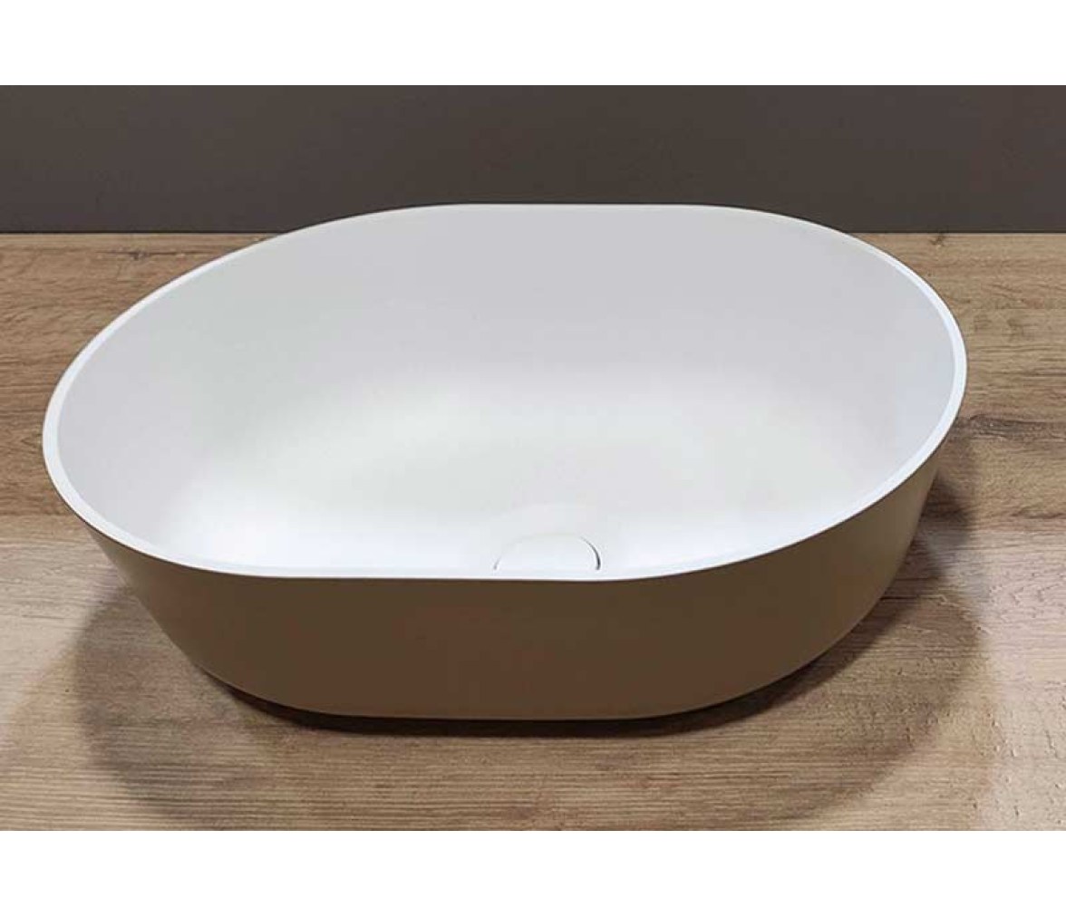 Osculati Lavabo Semi-ovalado en Ocritech Beige