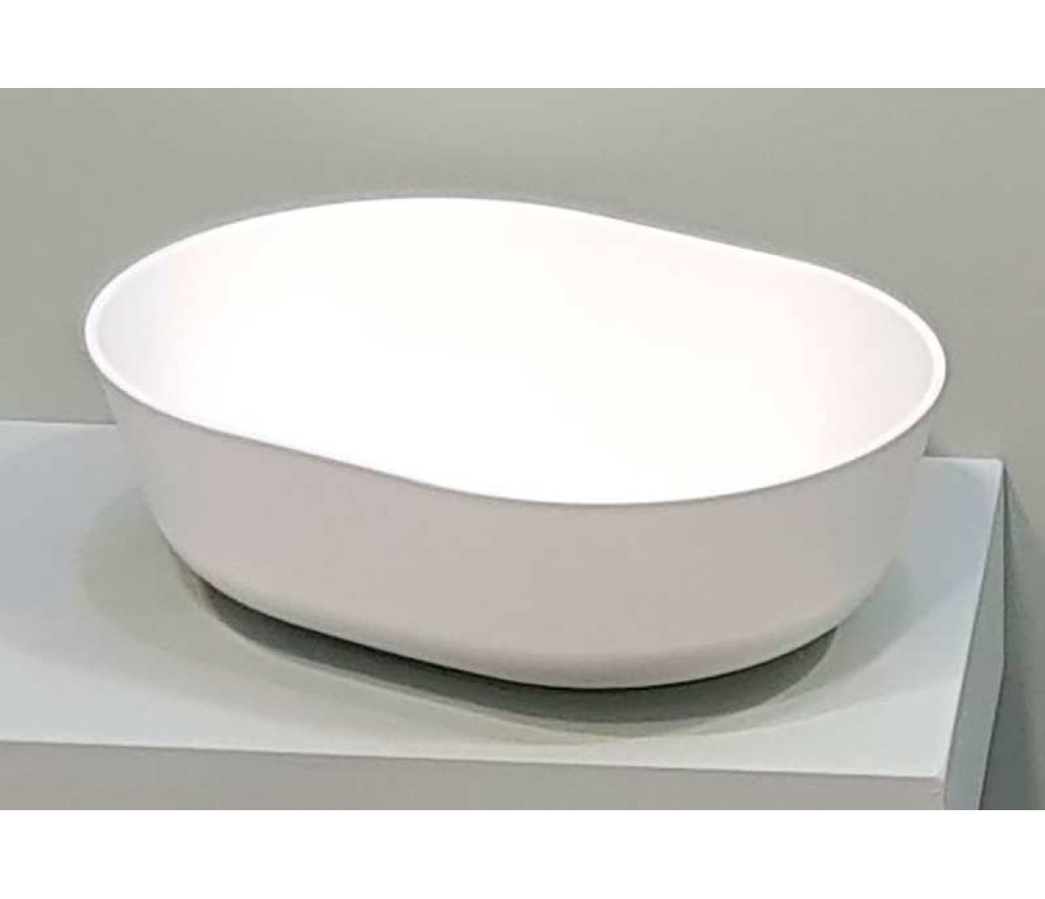 Osculati Lavabo Semi-ovalado en Ocritech Blanco